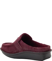 Alegria Brigid Suede Buckle Strap Mule Clogs