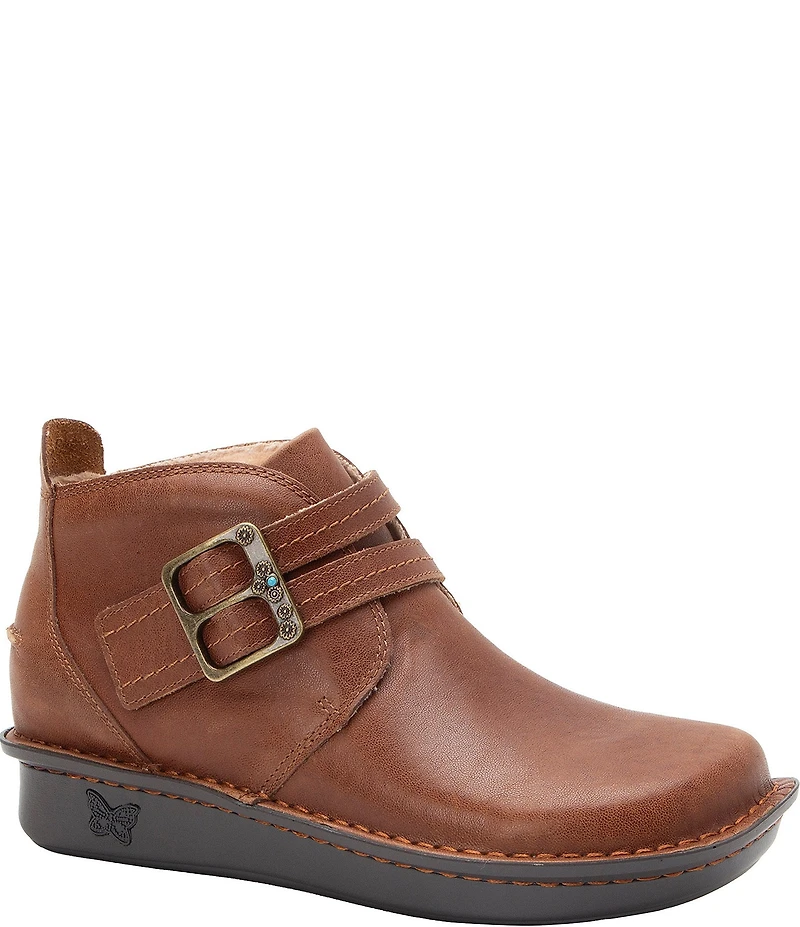 Alegria Caiti Leather Adjustable Strap Booties