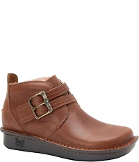 Alegria Caiti Leather Adjustable Strap Booties