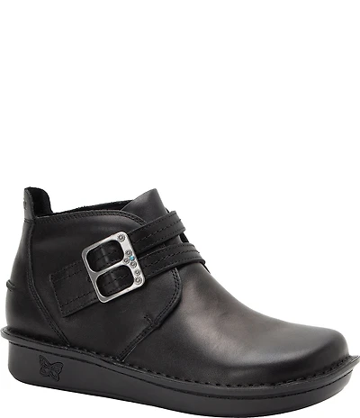 Alegria Caiti Leather Adjustable Strap Booties