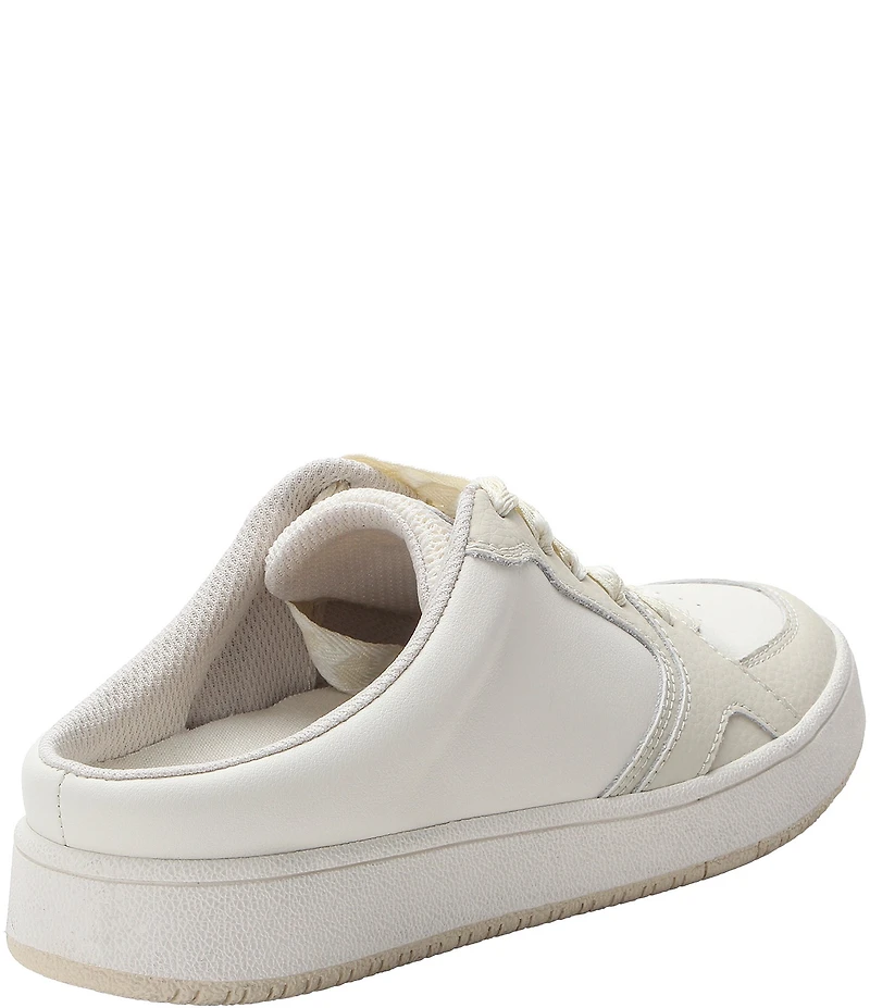 Alegria Celeste Leather Slip On Court Sneaker Mules