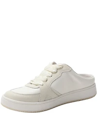 Alegria Celeste Leather Slip On Court Sneaker Mules
