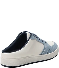 Alegria Celeste Leather Slip On Court Sneaker Mules