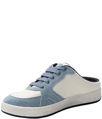 Alegria Celeste Leather Slip On Court Sneaker Mules