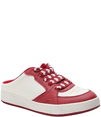 Alegria Celeste Leather Slip On Court Sneaker Mules