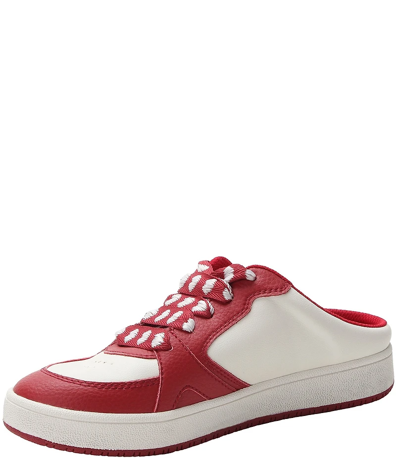 Alegria Celeste Leather Slip On Court Sneaker Mules