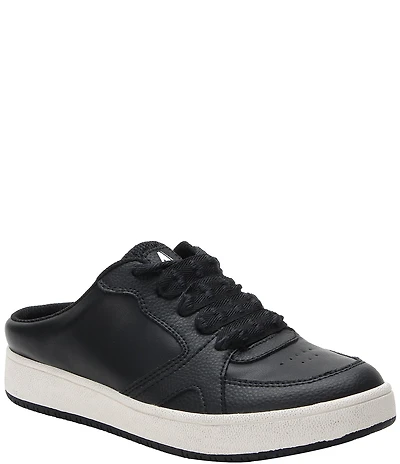 Alegria Celeste Leather Slip On Court Sneaker Mules