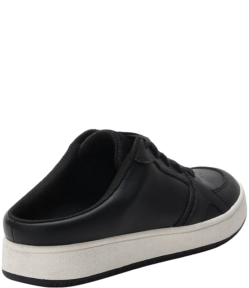 Alegria Celeste Leather Slip On Court Sneaker Mules