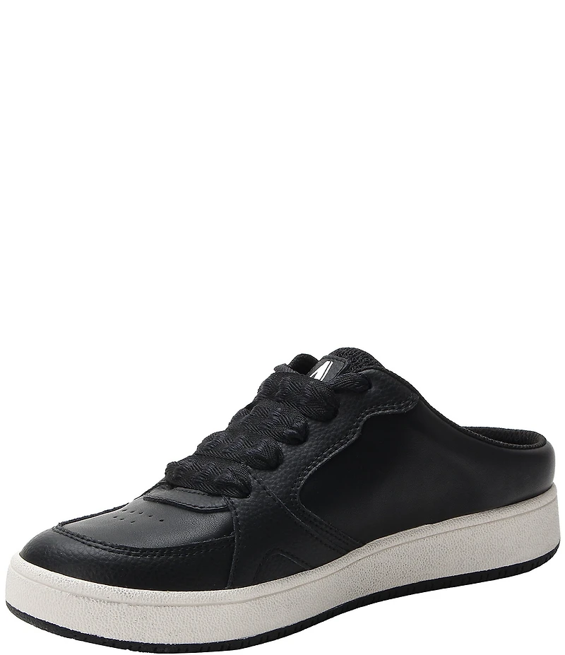 Alegria Celeste Leather Slip On Court Sneaker Mules