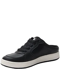 Alegria Celeste Leather Slip On Court Sneaker Mules