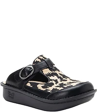 Alegria Classic Natural Instinct Animal Print and Leather Clogs