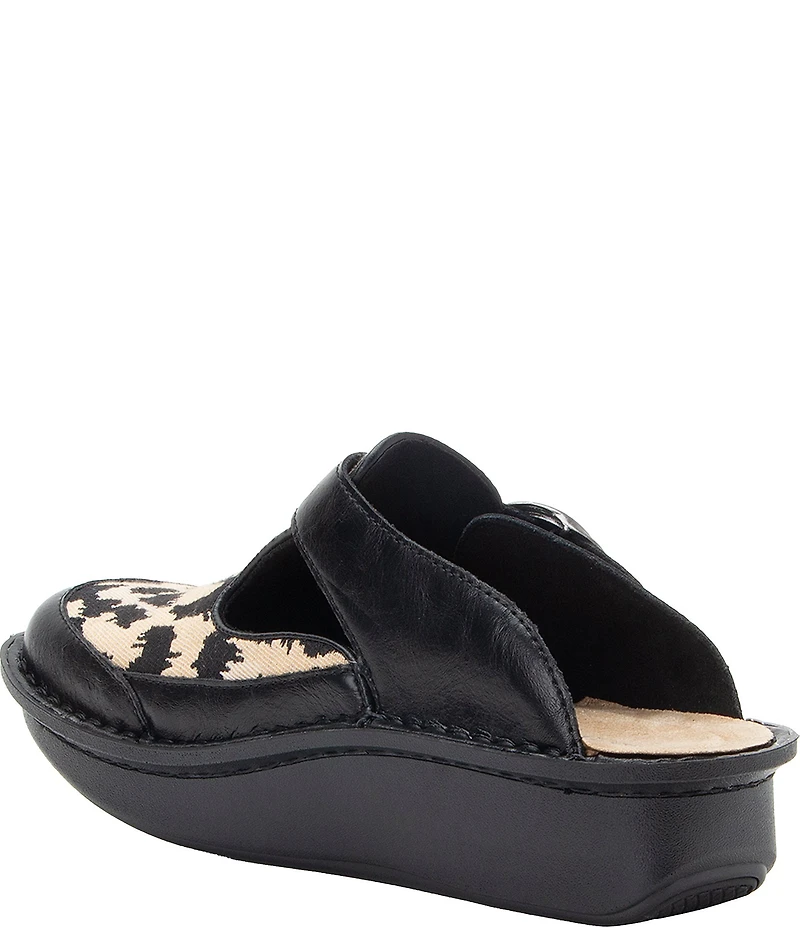 Alegria Classic Natural Instinct Animal Print and Leather Clogs