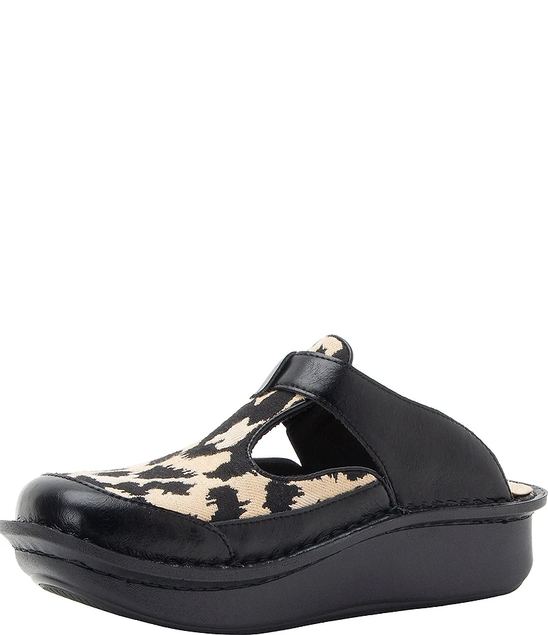 Alegria Classic Natural Instinct Animal Print and Leather Clogs