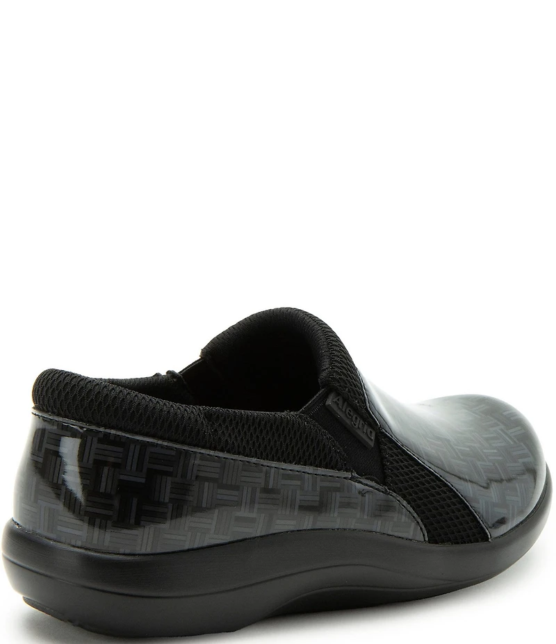 Alegria Duette Printed Patent Slip On Clogs