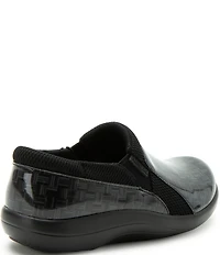 Alegria Duette Printed Patent Slip On Clogs