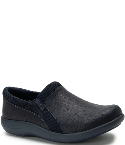Alegria Duette Swirl Embossed Slip On Clogs