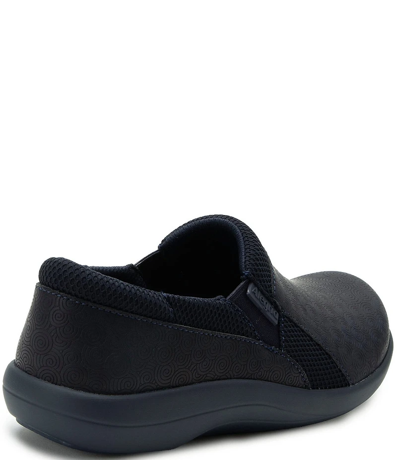 Alegria Duette Swirl Embossed Slip On Clogs