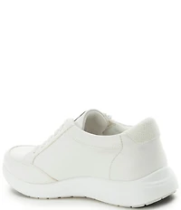 Alegria Eazeer Leather Lace Up Zip Platform Sneakers