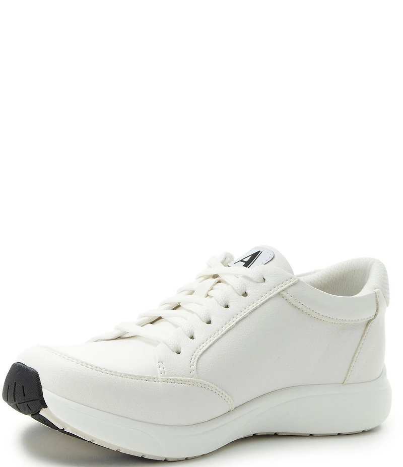 Alegria Eazeer Leather Lace Up Zip Platform Sneakers