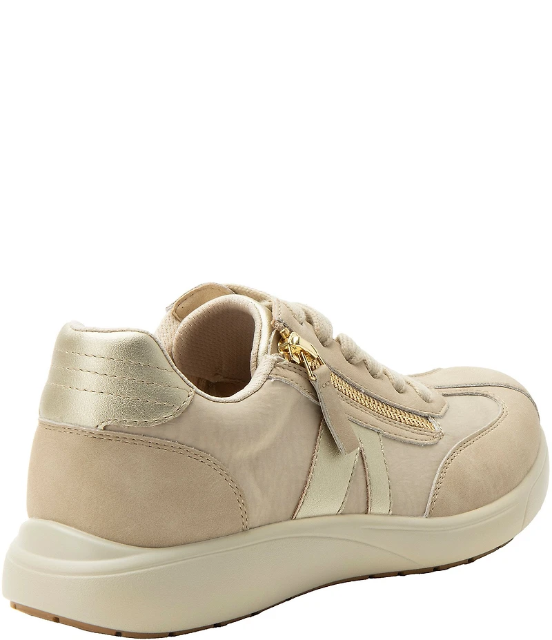Alegria Eazeer Nylon Lace Up Zip Sneakers