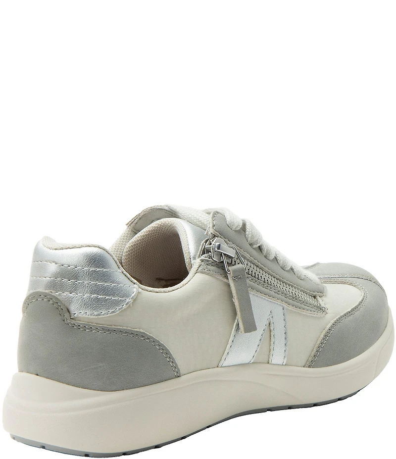 Alegria Eazeer Nylon Lace Up Zip Sneakers