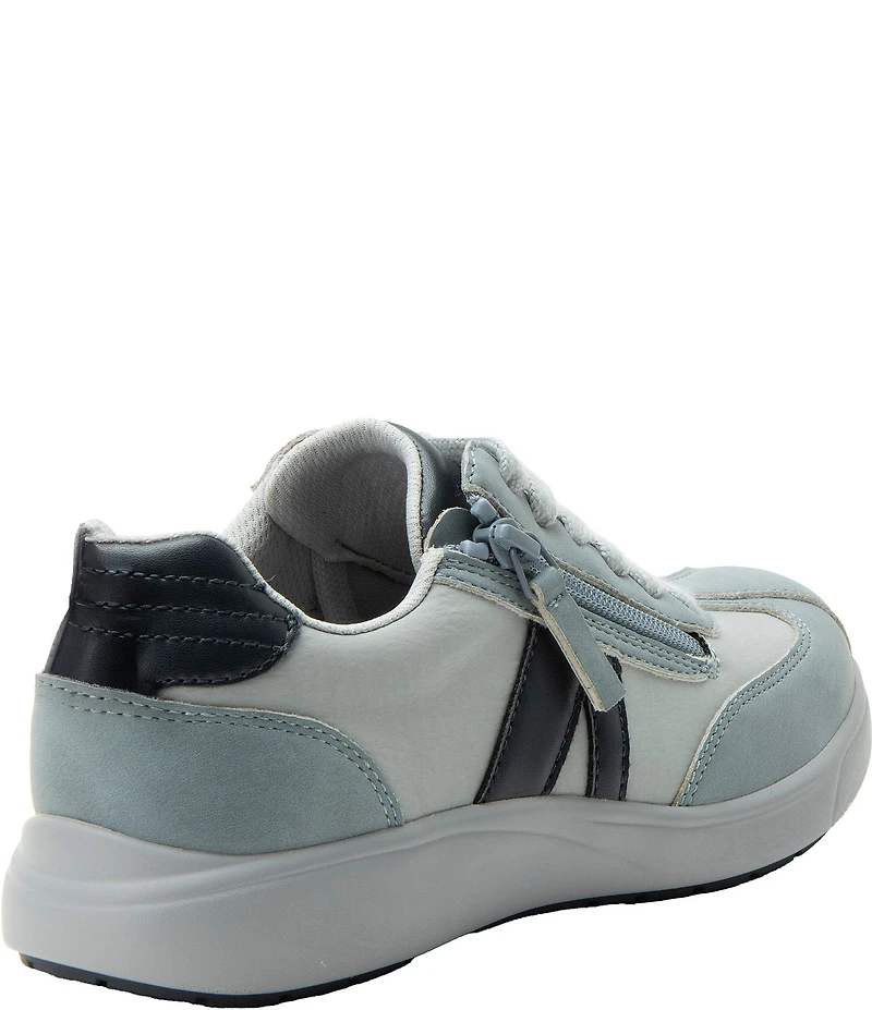 Alegria Eazeer Nylon Lace Up Zip Sneakers