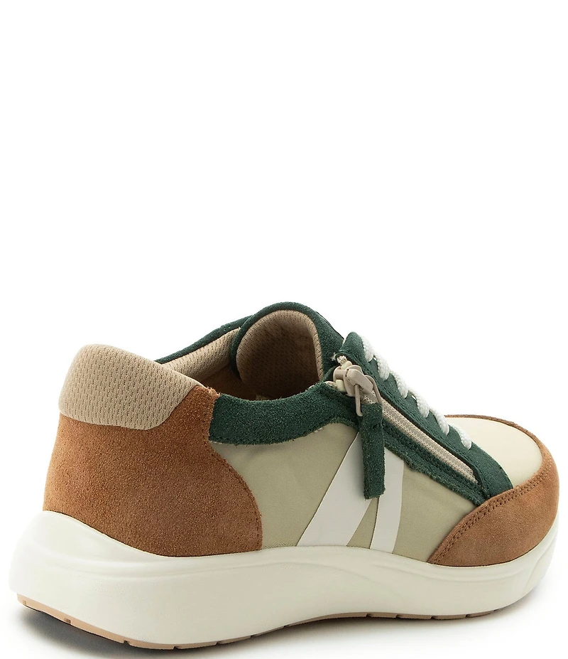 Alegria Eazeer Suede Lace Up Zip Platform Sneakers