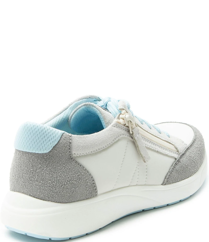 Alegria Eazeer Suede Lace Up Zip Platform Sneakers