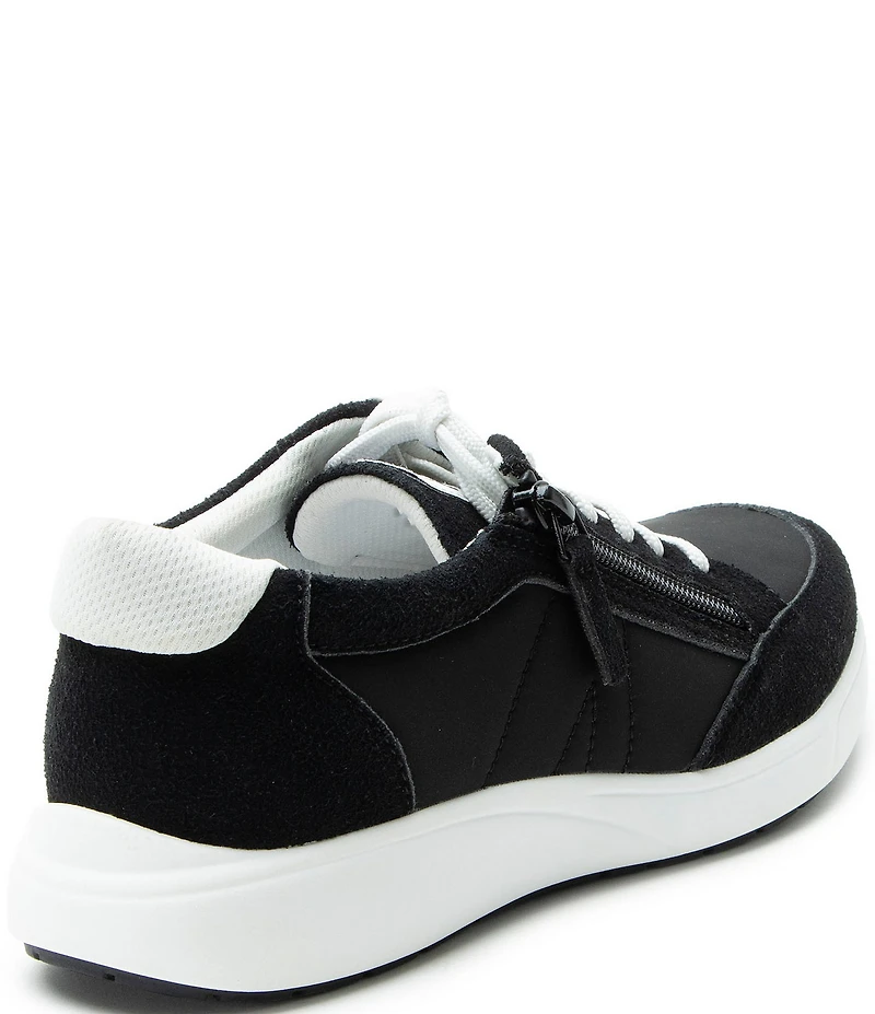 Alegria Eazeer Suede Lace Up Zip Platform Sneakers