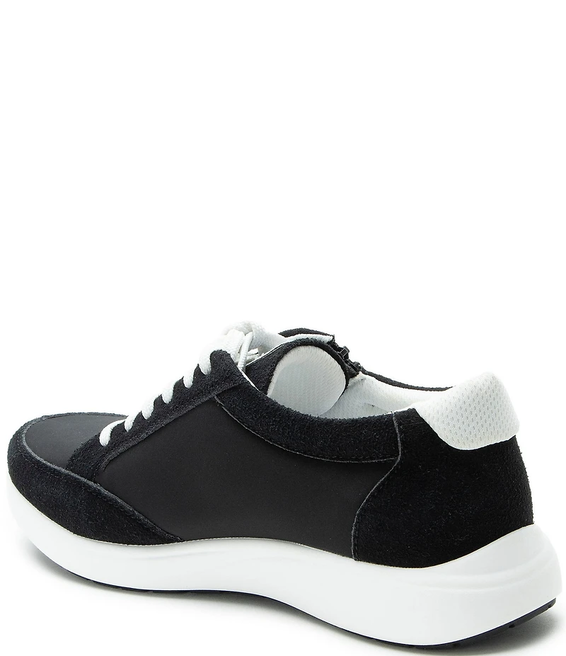 Alegria Eazeer Suede Lace Up Zip Platform Sneakers