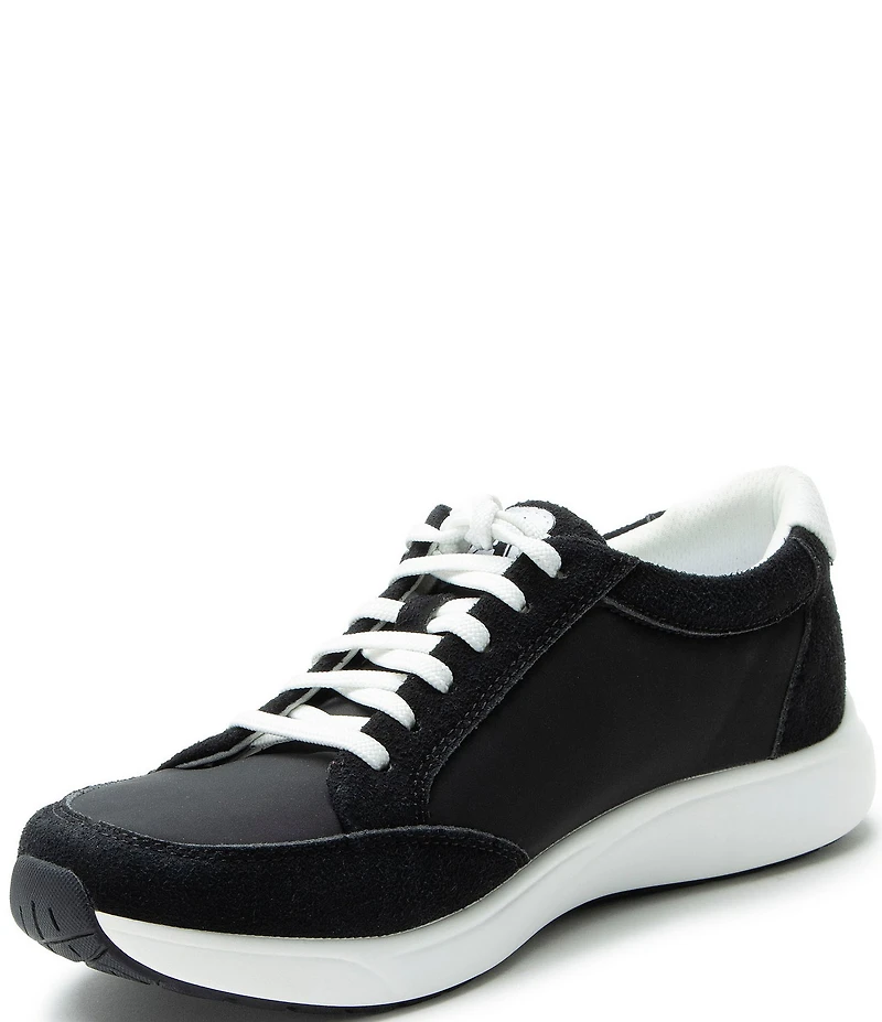 Alegria Eazeer Suede Lace Up Zip Platform Sneakers