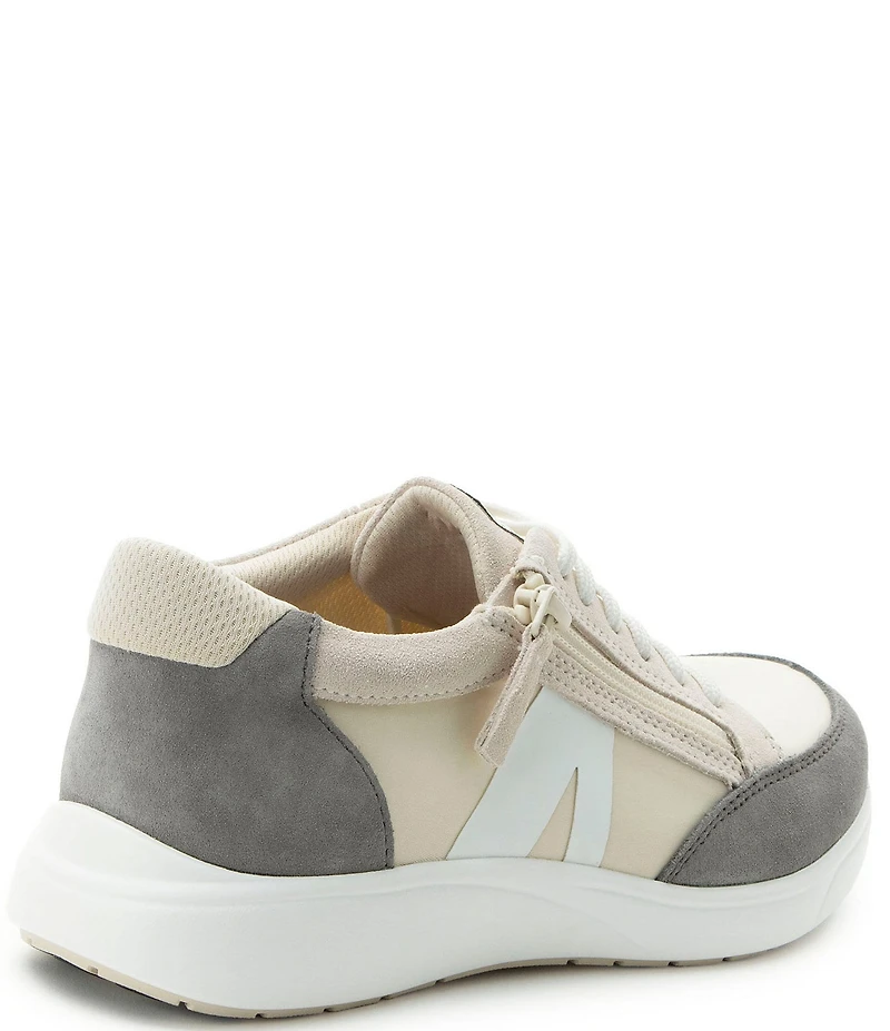 Alegria Eazeer Suede Lace Up Zip Platform Sneakers