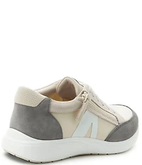 Alegria Eazeer Suede Lace Up Zip Platform Sneakers