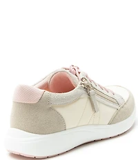Alegria Eazeer Suede Lace Up Zip Platform Sneakers