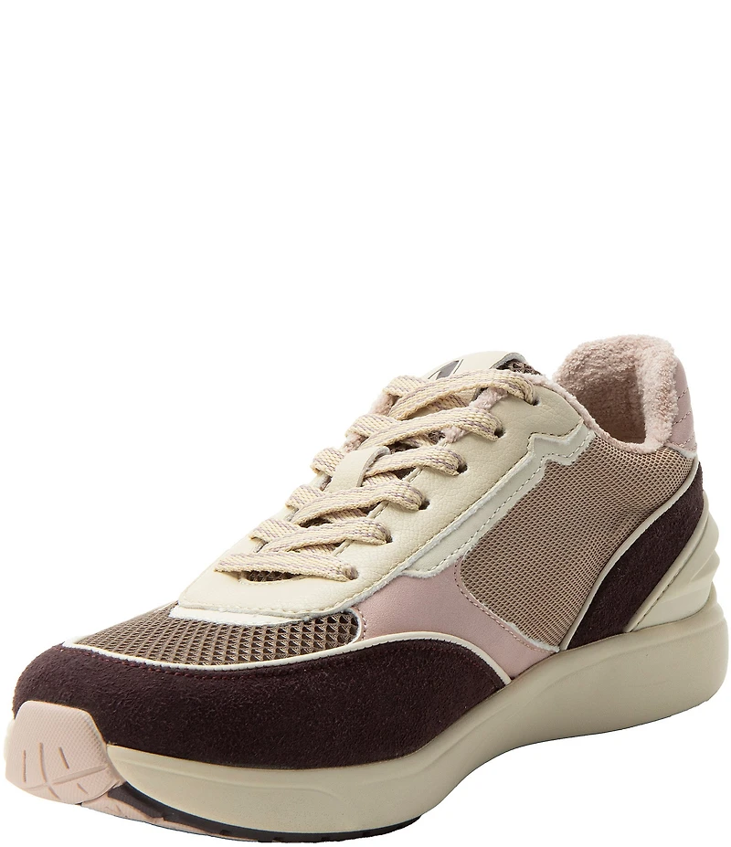 Alegria Embyr Mesh and Suede Walking Sneakers