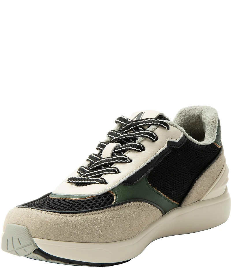 Alegria Embyr Mesh and Suede Walking Sneakers