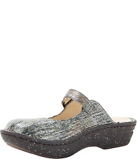 Alegria Fabel Baroque Printed Leather Mary Jane Mule Clogs