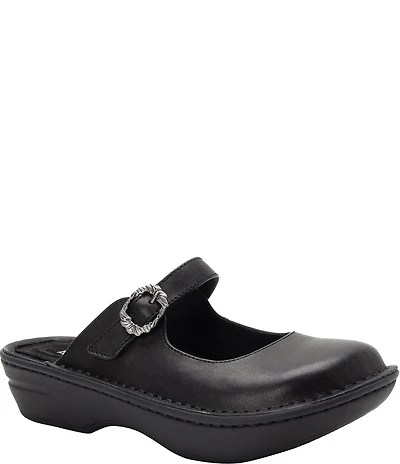 Alegria Fabel Leather Mary Jane Mule Clogs