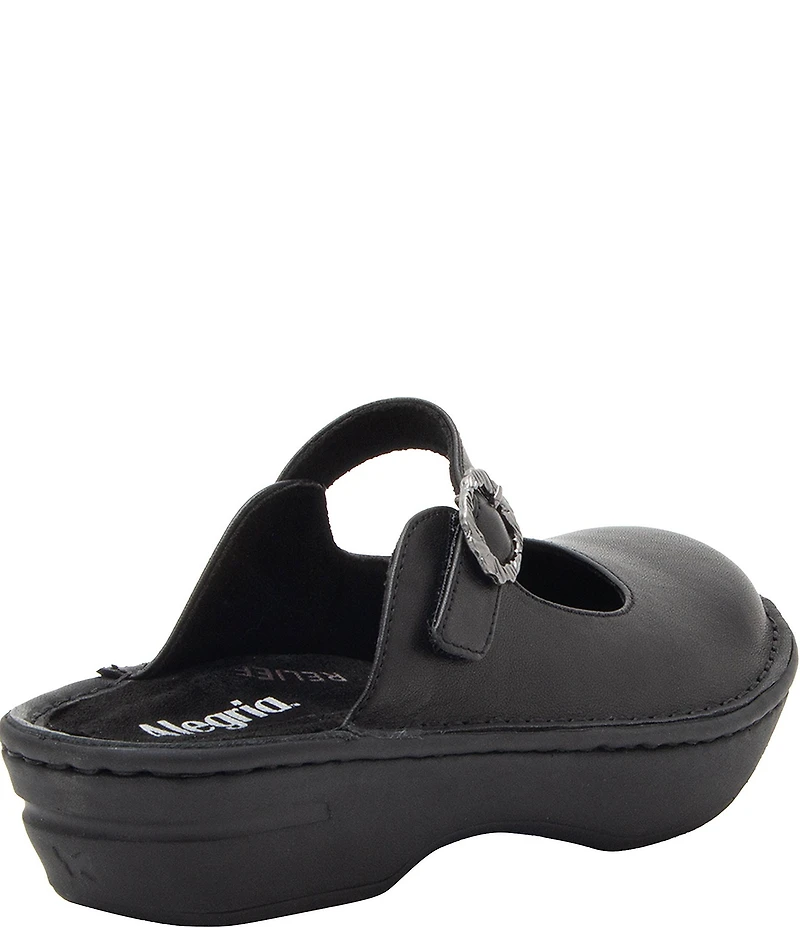Alegria Fabel Leather Mary Jane Mule Clogs