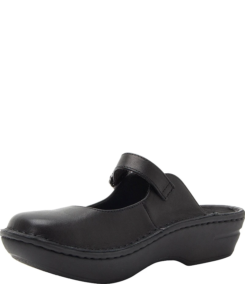 Alegria Fabel Leather Mary Jane Mule Clogs