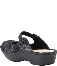 Alegria Fabel Printed Ink Storm Printed Leather Mary Jane Mule Clogs