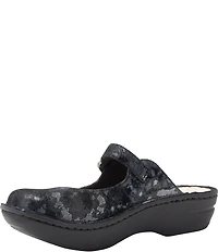 Alegria Fabel Printed Ink Storm Printed Leather Mary Jane Mule Clogs