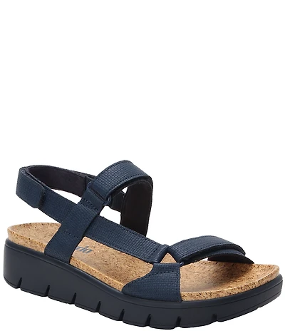 Alegria Henna 3 Strap Cork Platform Sandals