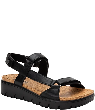 Alegria Henna 3 Strap Cork Platform Sandals