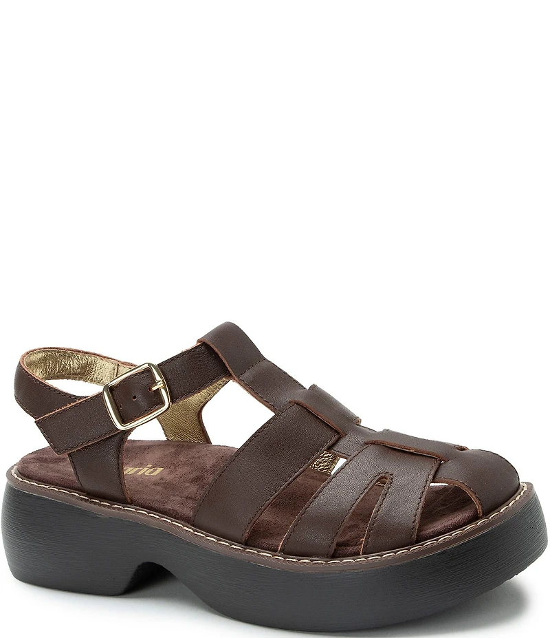 Alegria Ingrid Leather Platform Fisherman Sandals
