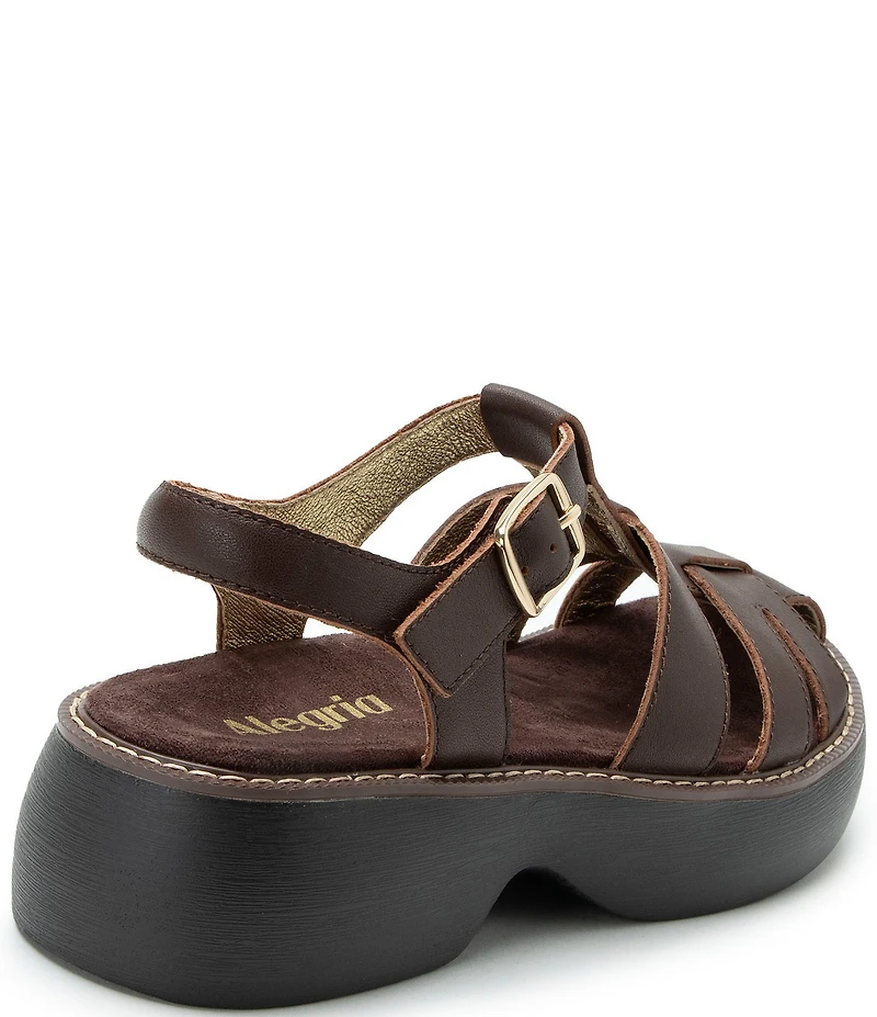 Alegria Ingrid Leather Platform Fisherman Sandals