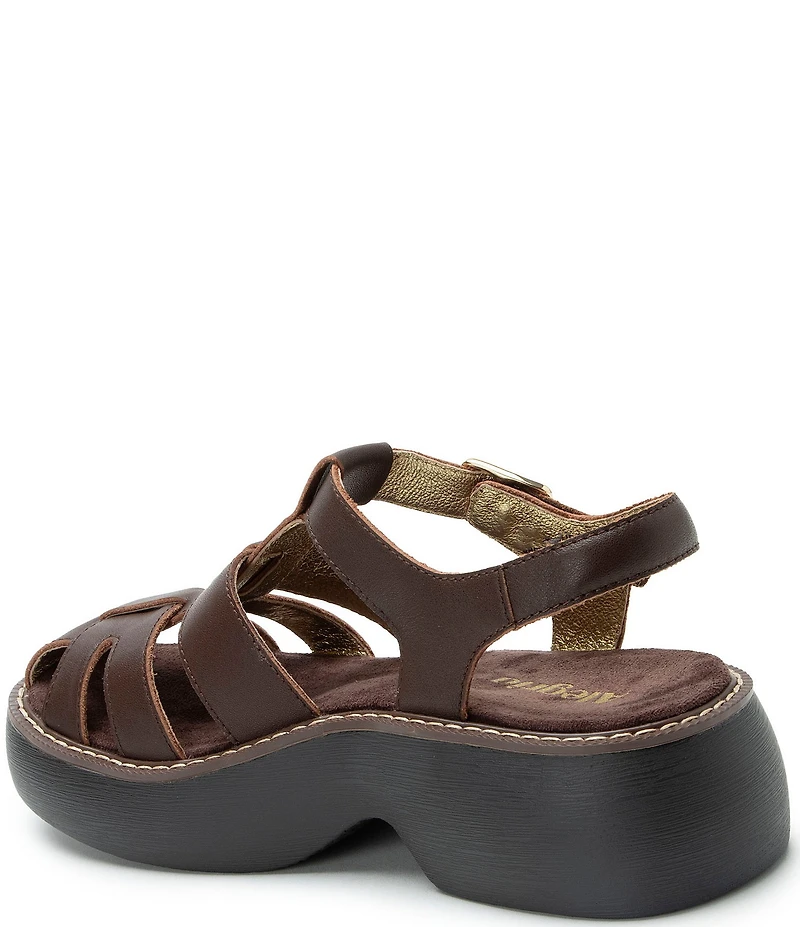 Alegria Ingrid Leather Platform Fisherman Sandals