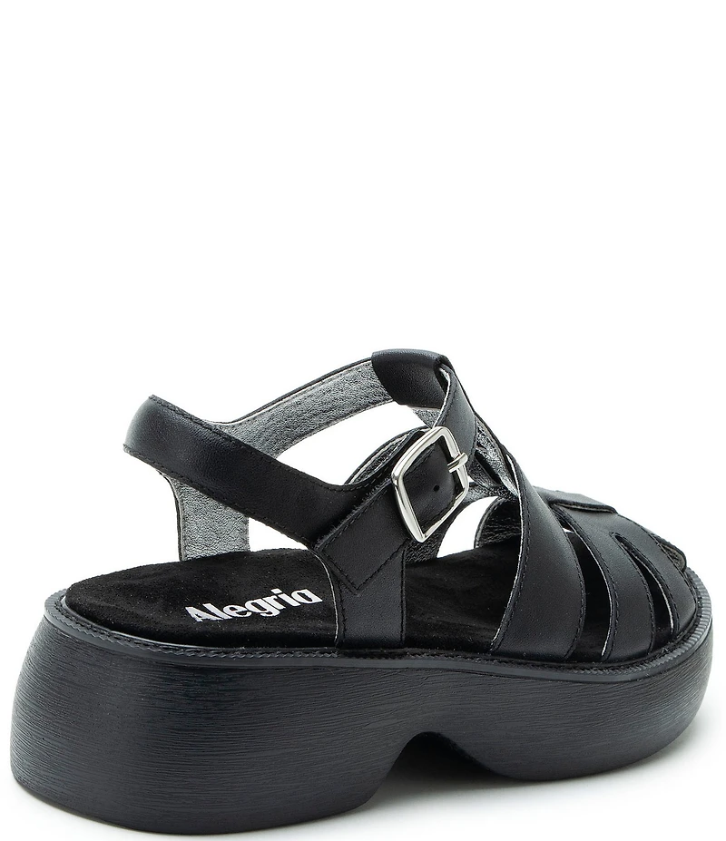 Alegria Ingrid Leather Platform Fisherman Sandals