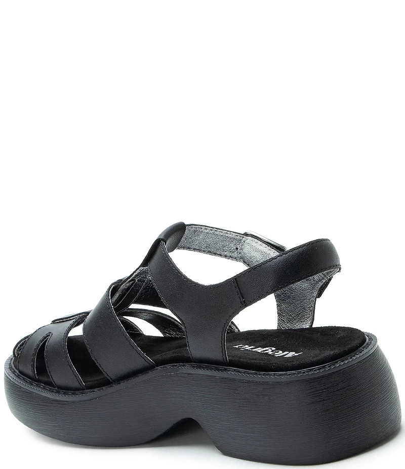 Alegria Ingrid Leather Platform Fisherman Sandals