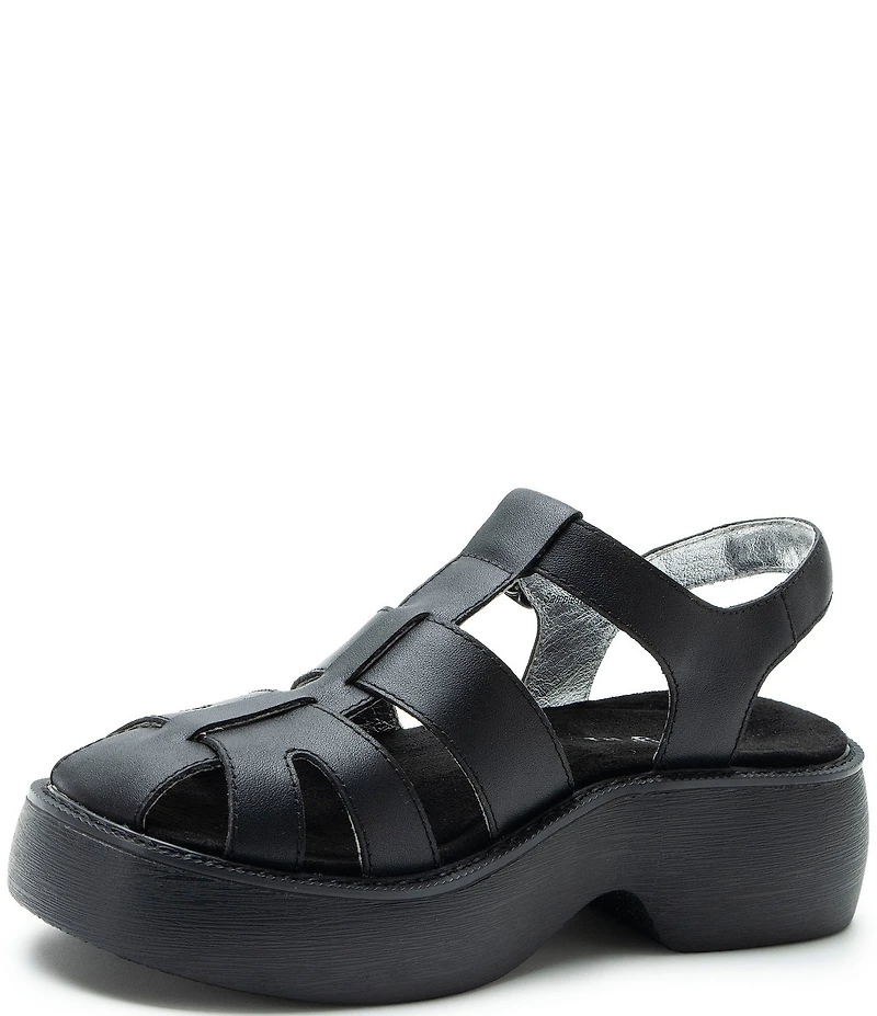 Alegria Ingrid Leather Platform Fisherman Sandals